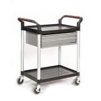 ProPlaz Mobile Shelf Trolley 2 Shelves 150 kg 750 x 460 x 940 mm Black