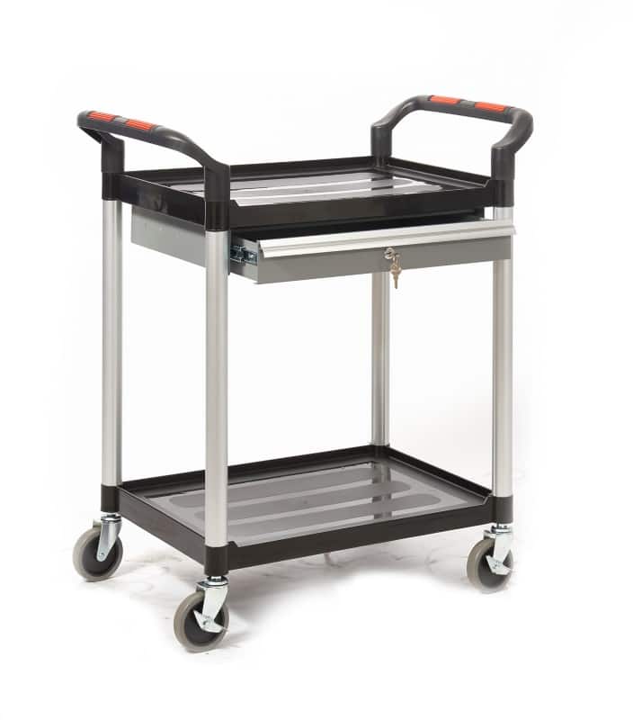 ProPlaz Mobile Shelf Trolley 2 Shelves 150 kg 750 x 460 x 940 mm Black