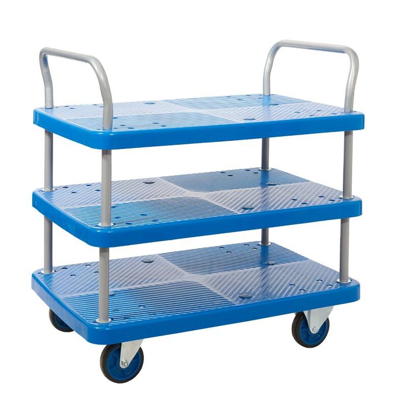 ProPlaz Mobile Shelf Trolley 3 Shelves 300 kg 900 x 600 x 930 mm Blue