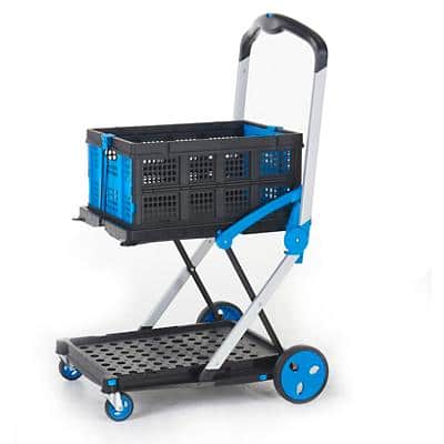 GPC Clever Folding Trolley with 1 Folding Box up to 70kg Capacity