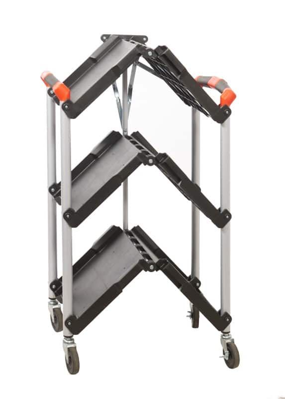 ProPlaz Mobile Shelf Trolley 3 Shelves 75 kg 430 x 670 x 850 mm Black