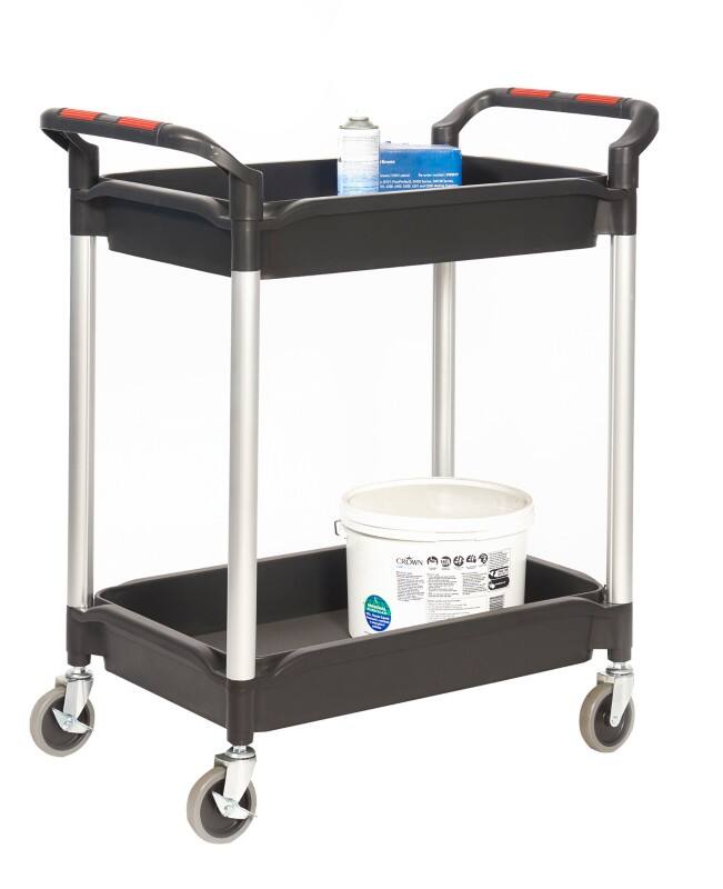 ProPlaz Mobile Shelf Trolley 2 Shelves 150 kg 870 x 490 x 990 mm Black