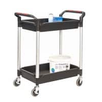 ProPlaz Mobile Shelf Trolley 2 Shelves 150 kg 870 x 490 x 990 mm Black
