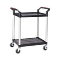 ProPlaz Mobile Shelf Trolley 2 Shelves 150 kg 750 x 460 x 940 mm Black