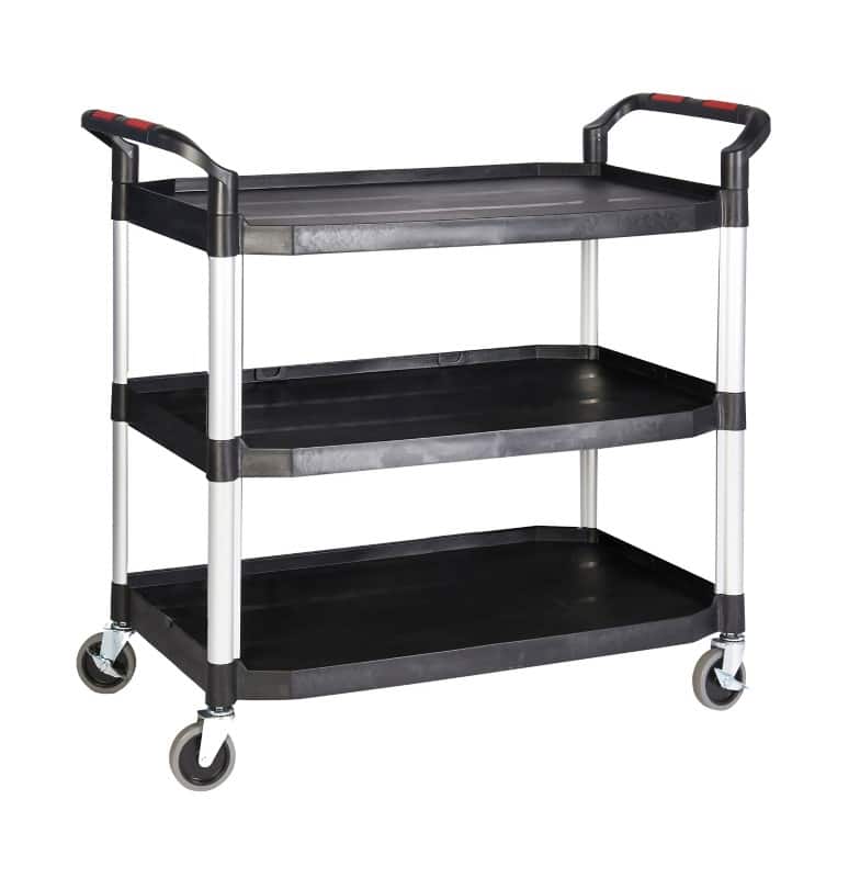 ProPlaz Mobile Shelf Trolley 3 Shelves 150 kg 990 x 515 x 1,010 mm Black