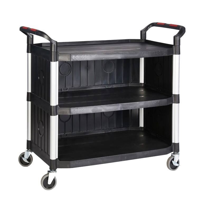 ProPlaz Mobile Shelf Trolley 3 Shelves 150 kg 990 x 515 x 1,010 mm Black
