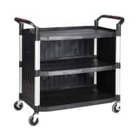 ProPlaz Mobile Shelf Trolley 3 Shelves 150 kg 990 x 515 x 1,010 mm Black