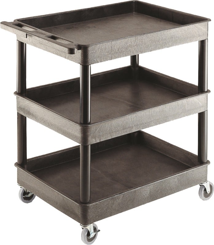 Super Strength Super Strength Plastic Multi Purpose Trolley, 3 Tray, 920 x 640mm, 150kg Capacity
