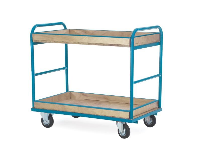 GPC Mobile Shelf Truck 2 Shelves 250 kg 1,050 x 605 x 910 mm Blue