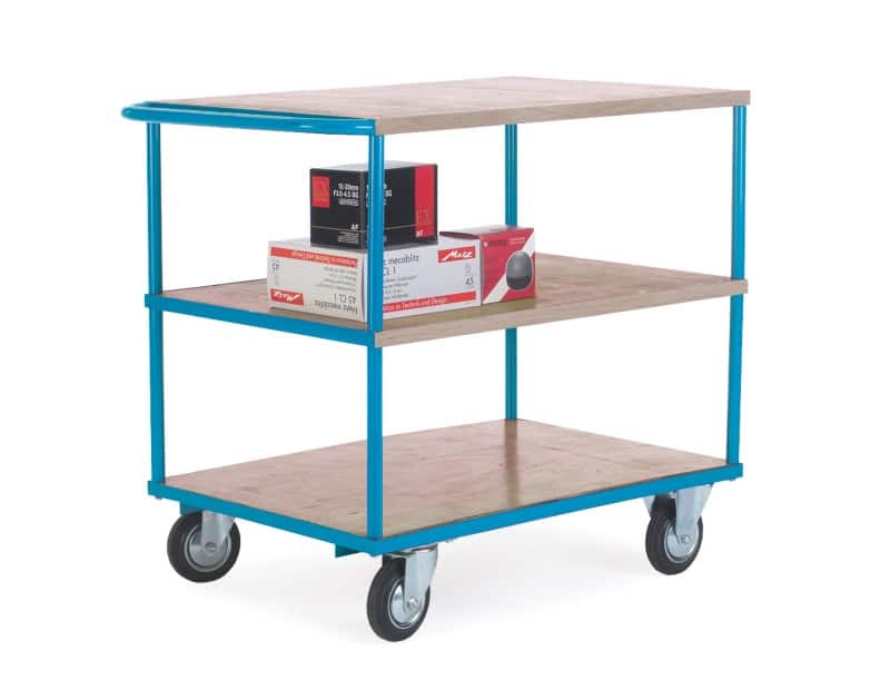 GPC Mobile Shelf Truck 3 Shelves 500 kg 1,100 x 700 x 965 mm Blue