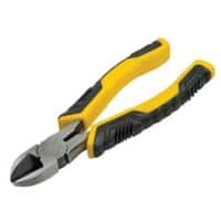 Stanley Control Grip Diagonal Pliers with Plastic Handle STHT0-74455 Carbon Steel Silver, Black, Yellow
