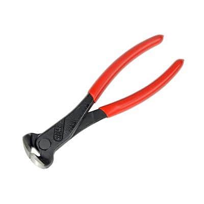 Knipex End Cutting Pliers with PVC Grip Handle 68 01 200 Chrome Vanadium Steel Black