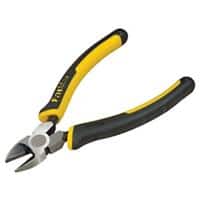Stanley Angled Diagonal Cutting Pliers 0-89-858 Bi-Materials Chrome Steel Silver, Black, Yellow