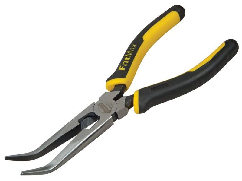Stanley Round Bent Nose Pliers 0-89-872 Bi-Materials Chrome Steel Silver, Black, Yellow