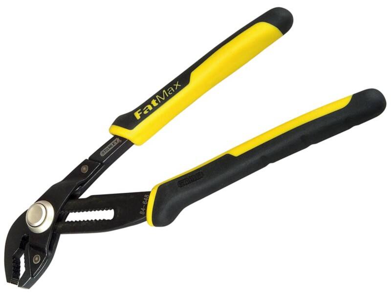 Stanley Groove Joint Pliers 0-84-648 Bi-Materials 51 mm Chrome Steel Black, Black, Yellow