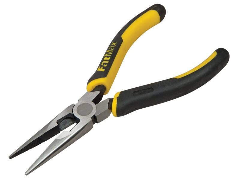 Stanley Long Nose Pliers 0-89-869 Bi-Materials Chrome Steel Silver, Black, Yellow