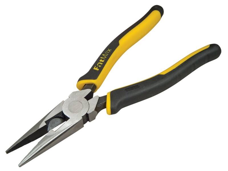 Stanley Long Nose Pliers 0-89-870 Bi-Materials Chrome Steel Silver, Black, Yellow