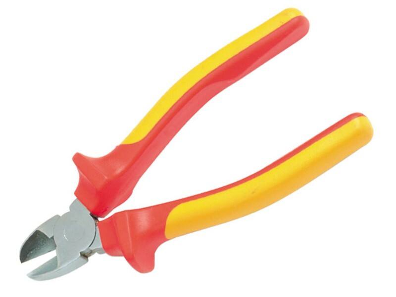 Stanley Fat Max Side Cutting Pliers 0-84-009 Bi-Materials Chrome Steel Silver, Red, Yellow
