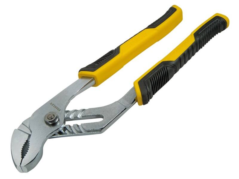 Stanley Groove Joint Pliers with Control Grip STHT0-74361 Forged Alloy Steel Silver, Black, Yellow