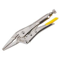 Stanley Long Nose Locking Pliers 0-84-812 Bi-Materials Chrome Steel Silver