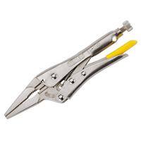 Stanley Long Nose Locking Pliers 0-84-813 Bi-Materials Chrome Steel Silver