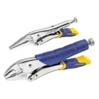 Vise-Grip Fast Release Locking Pliers Set with Plastic Handle T77T Steel Silver, Blue, Yellow Pack of 2