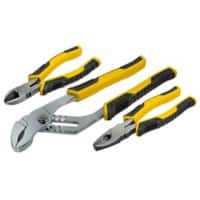 Stanley Control Grip Pliers Set with Plastic Handle STHT0-74471 Forged Alloy Steel Silver, Black, Yellow Pack of 3