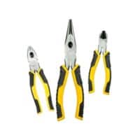 Stanley Control Grip Pliers Set with Plastic Handle STHT0-75094 Carbon Steel Silver, Black, Yellow Pack of 3