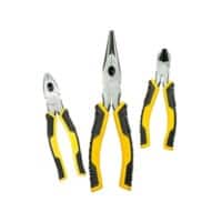 Stanley Control Grip Pliers Set with Plastic Handle STHT0-75094 Carbon Steel Silver, Black, Yellow Pack of 3