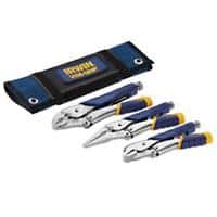 Vise-Grip Fast Release Locking Pliers Set with Plastic Handle T76KBT Steel Silver, Blue, Yellow Pack of 3