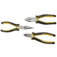 Stanley Fatmax Pliers Set 4-84-488 Bi-Materials Chrome Steel Silver, Black, Yellow Pack of 3