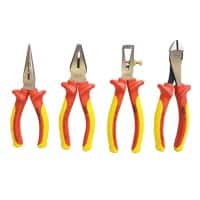 Stanley Fatmax VDE Pliers Set 4-84-489 Bi-Materials Chrome Steel Silver, Red, Yellow Pack of 4
