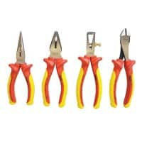 Stanley Fatmax VDE Pliers Set 4-84-489 Bi-Materials Chrome Steel Silver, Red, Yellow Pack of 4