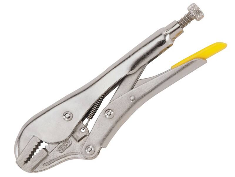 Stanley Straight Jaw Locking Pliers 0-84-810 Bi-Materials Chrome Steel Silver