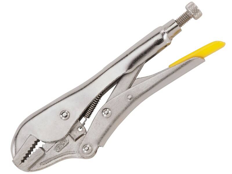 Stanley Straight Jaw Locking Pliers 0-84-811 Bi-Materials Chrome Steel Silver