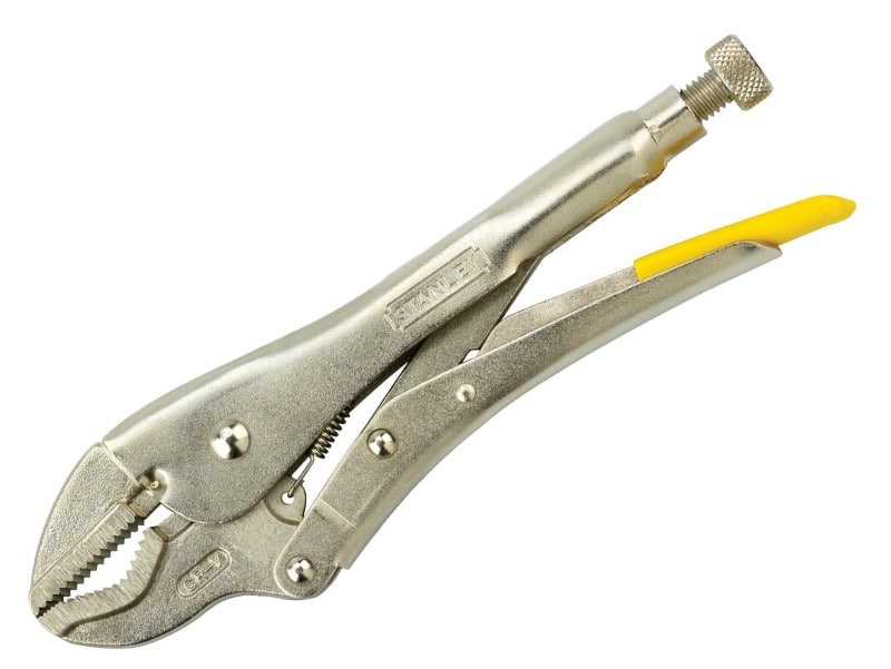 Stanley V-Jaw Locking Pliers 0-84-814 Bi-Materials Chrome Steel Silver