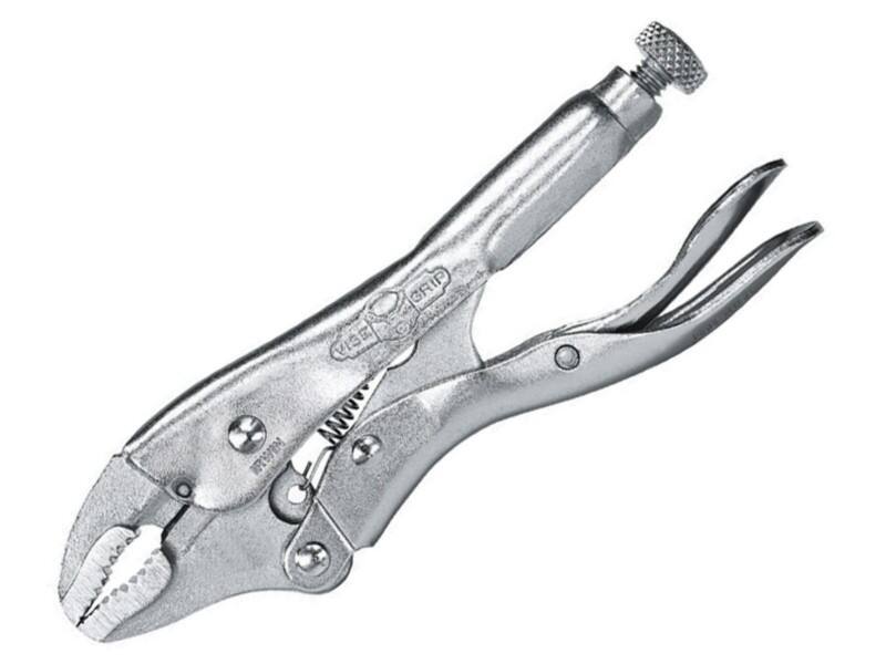 Vise-Grip Curved Jaw Locking Pliers with Wire Cutter T0502EL4 Steel Silver