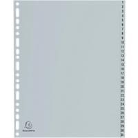 Exacompta Printed Dividers A4+ Grey 31 Part Polypropylene 1 to 31 Pack of 5