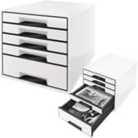 Leitz WOW Drawer Unit 5 52531001 A4 Maxi Black 28.7 x 36.3 x 27 cm