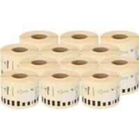 Compatible Brother DK-22223 Continuous Length Paper Roll Labels Self Adhesive White 50 mm x 30.48m Pack 12