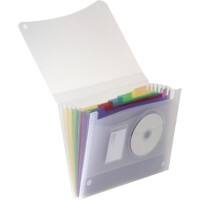 OXFORD Expanding Folder with Velcro Fastener Tahiti PP Transparent 32 x 28.5 cm