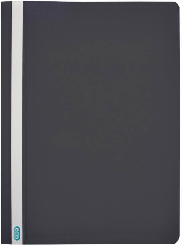 ELBA Report File 160 Sheets ClearView A4 Black Plastic Pack of 50