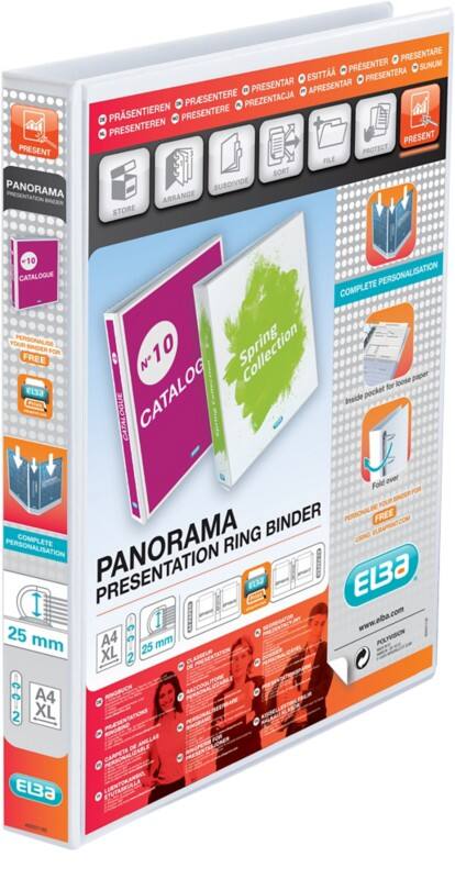 ELBA Ring Binder A4+ 2 Rings White Panorama