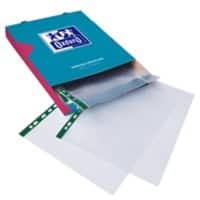 OXFORD Punched Pockets A4 Transparent 55 Microns Polypropylene 11 Holes Pack of 100