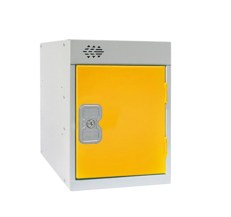LINK51 Standard Deadlock Steel Locker 1 Doors Key lock 300 x 450 x 372 mm Grey, Yellow