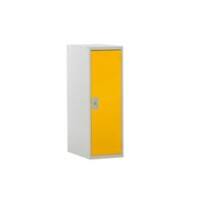 LINK51 Standard Deadlock Steel Locker 1 Doors Key lock 300 x 300 x 896 mm Grey, Yellow