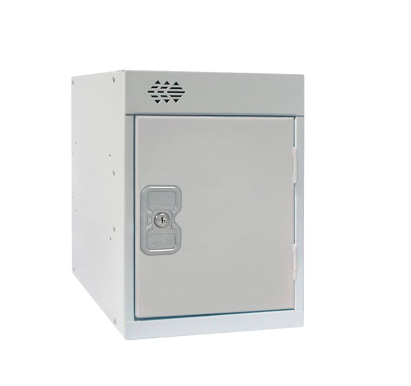 LINK51 Standard Deadlock Steel Locker 1 Doors Key lock 300 x 300 x 372 mm Grey