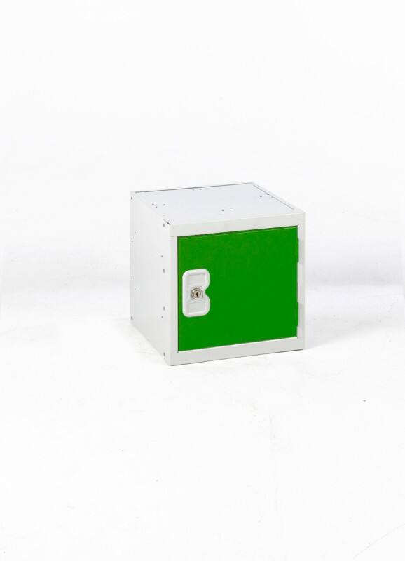 LINK51 Standard Deadlock Steel Locker 1 Doors Key lock 300 x 300 x 300 mm Green, Grey
