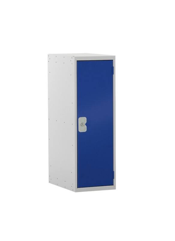 LINK51 Standard Deadlock Steel Locker 1 Doors Key lock 300 x 300 x 896 mm Blue, Grey