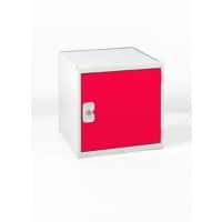 LINK51 Standard Deadlock Steel Locker 1 Doors Key lock 450 x 450 x 450 mm Grey, Red